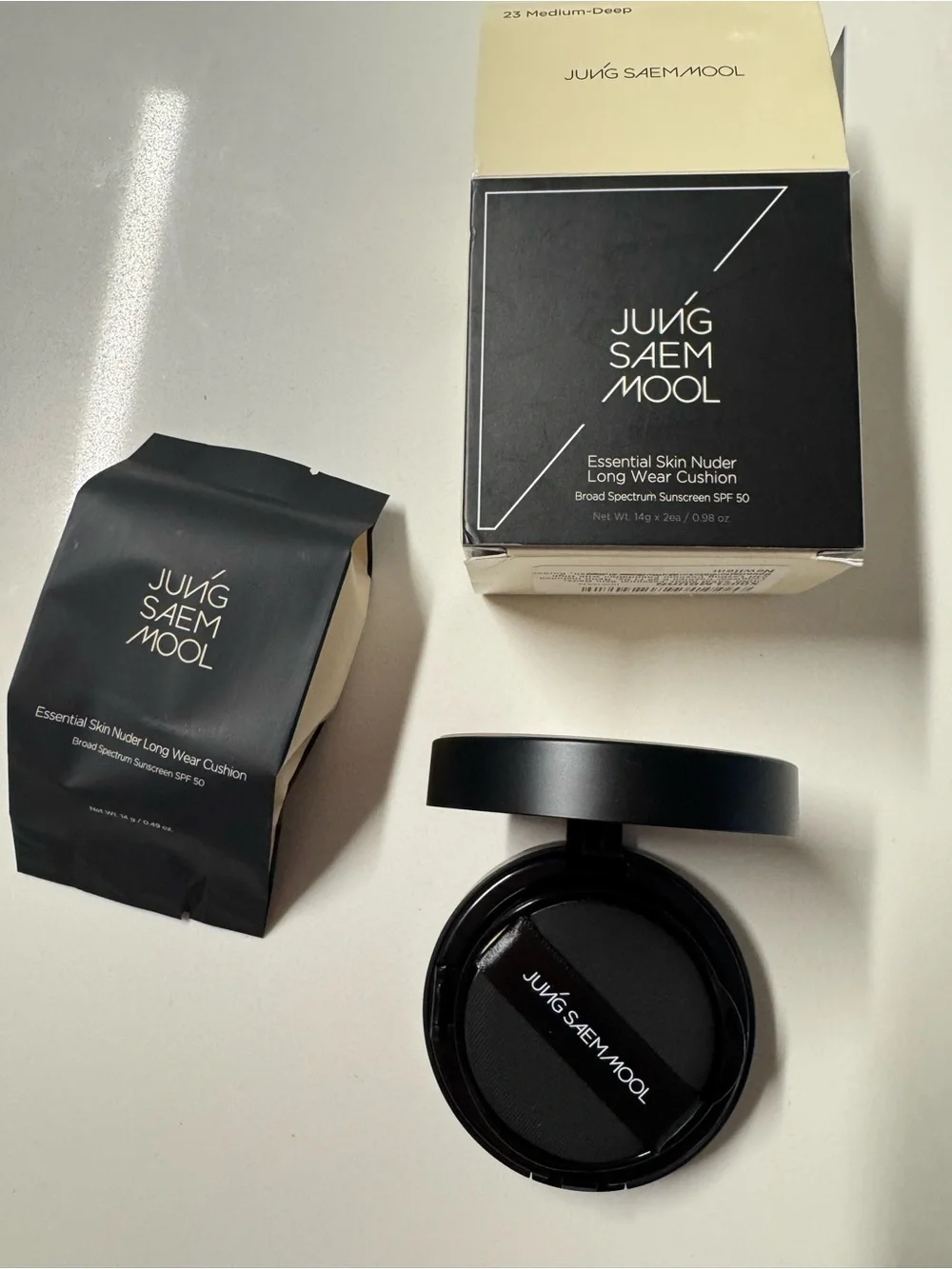 Jung Saem Mool Essential Skin Nuder Long Wear Cushion - Black Packaging $64